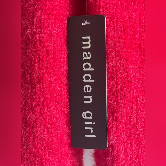 Madden Girl Red Cardigan with Heart Accents - Picture 6 of 8